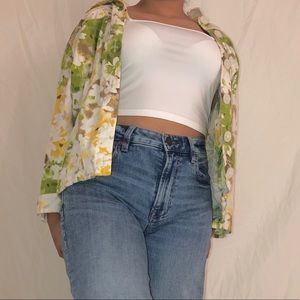 flower jean jacket